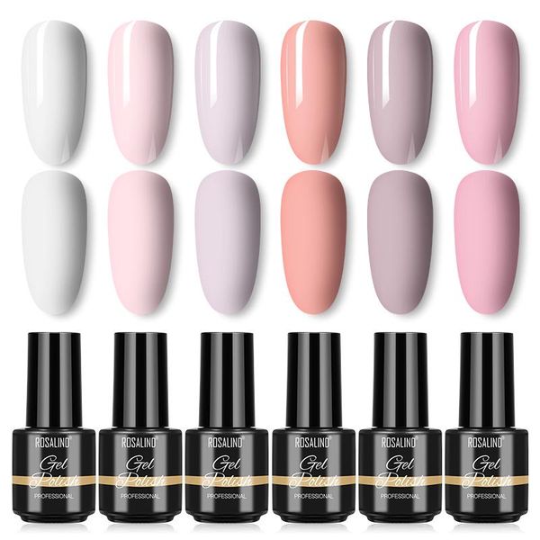 

nail art kits rosalind gel polish set shiny hybrid varnishes 2/4/6/8pcs semi-permanent uv lacquer kit need base and top