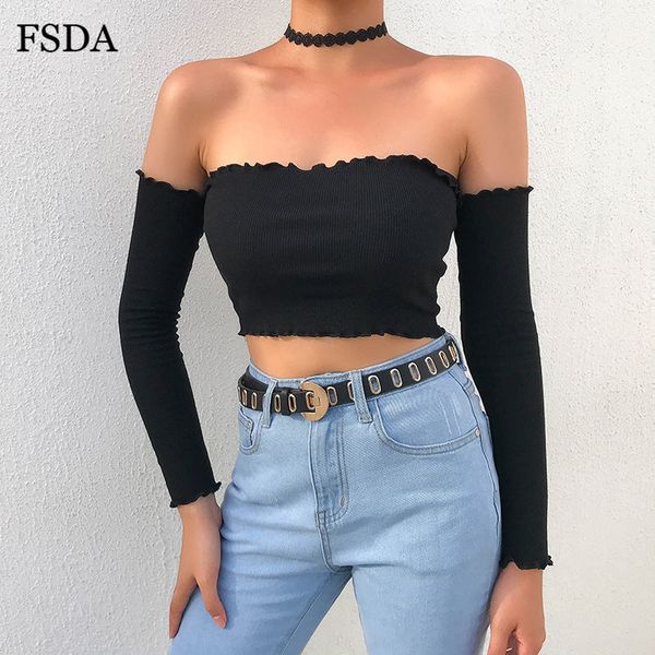 

ruffle backless off shoulder crop women summer autumn cotton beach white black bustier short tank female, Black;white