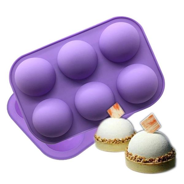 

baking moulds bakeware cake decorating tools pudding jelly chocolate fondant mould ball shape biscuit tool half sphere silicone soap molds