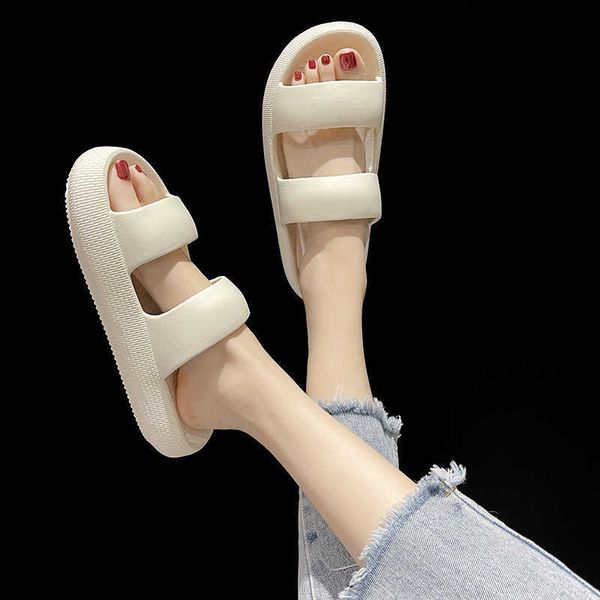 

cool slippers women's feeling of stepping on excrement in summer wear soft soles outside, home indoor anti-skid thick soled lovers&#039, Black