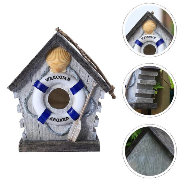 

bird cages house tree hanging decoration resin home ornaments decor for window