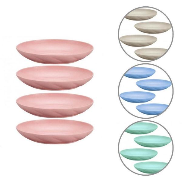 

dishes & plates safe 4pcs fashion portable heightened bottom dessert plate eco-friendly fruit simple kitchen tool
