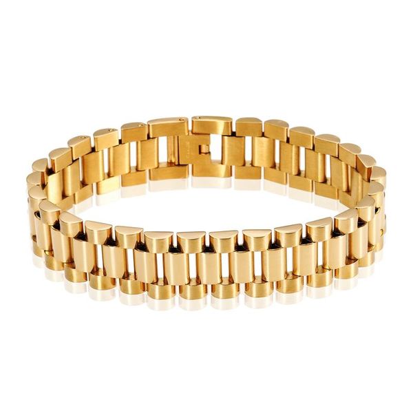 

charm bracelets titanium steel bracelet 220mm wristband men jewelry bangles gift for him, Golden;silver