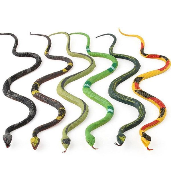 

party masks 6pcs high simulation toy plastic snake model funny scary tricky boa constrictor cobra rattlesnake halloween prank