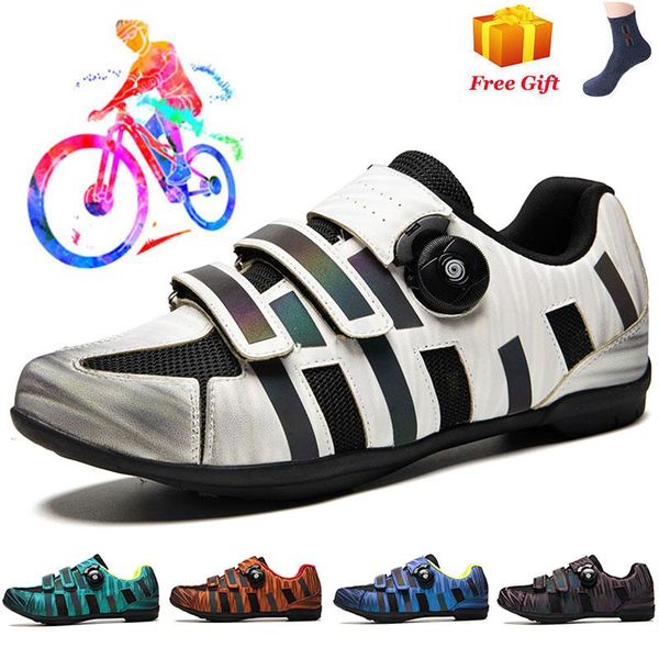

cycling footwear road men bike shoes ultralight professional rubber sole breathable bicycle sneakers plus size 36-45, Black