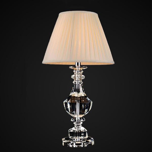 

table lamps 38x65cm european style luxury k9 crystal for bedroom living room wedding warm bedside lamp