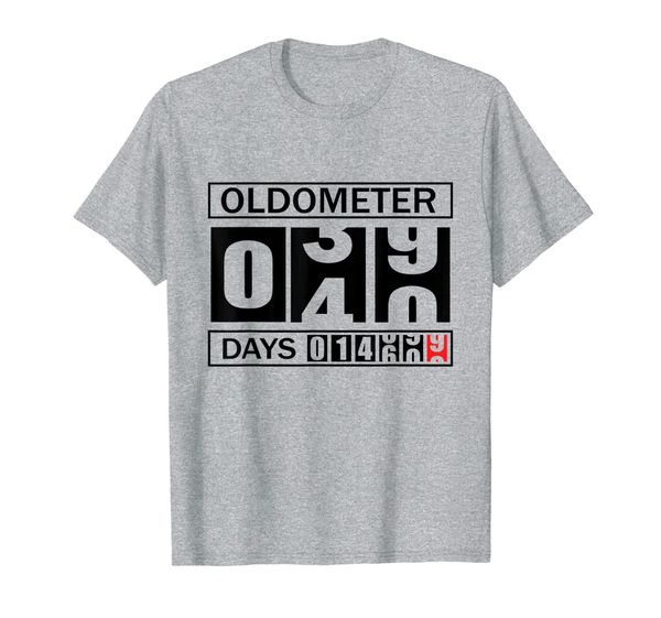 

oldometer 39-40 shirt 40th birthday funny gift t-shirt, White;black