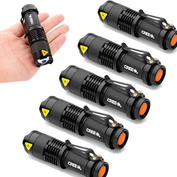 

flashlights torches mini led dimmable retractable torch lamp waterproof black adjustable penlight for outdoor camping lantern