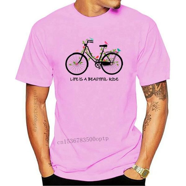 

men's t-shirts cute t shirt women bicycle leaves birds printed tshirt life is a beautiful ride graphic shirts white summer female t-s, White;black
