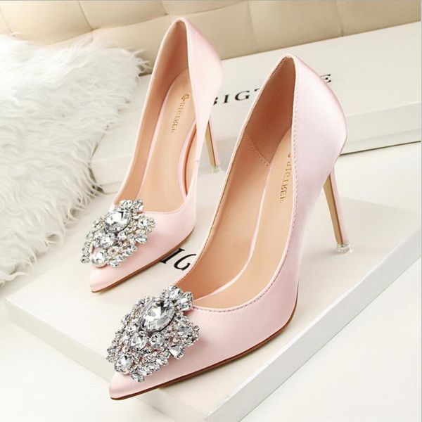 

katelvadi shoes woman pumps 10cm high heels pointed toe split leather beige square women shoe, Black