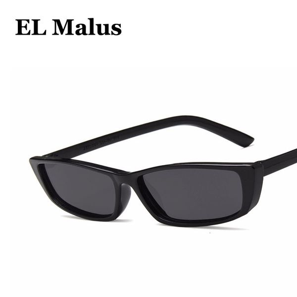 

mens sunglasses [el malus]small retro square thin frame sunglasses uv400 women ladies sun glasses female yellow white black lens mirror