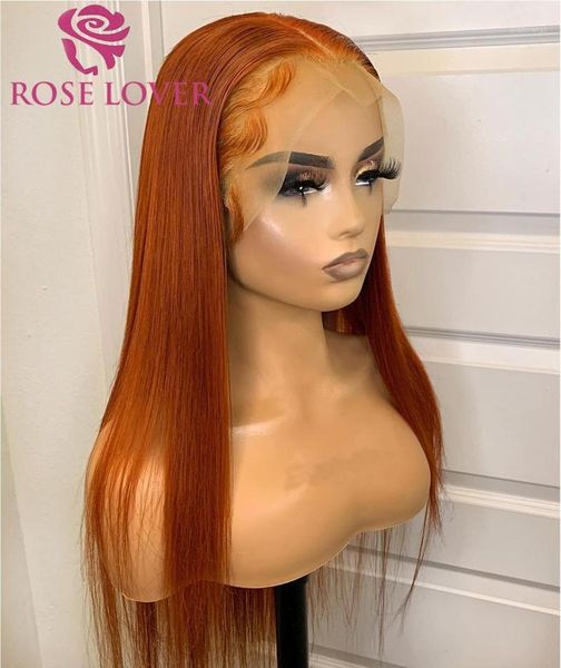 

ginger orange lace front wig straight human hair 13x6 preplucked natural hairline with baby for black women wigs1, Black;brown