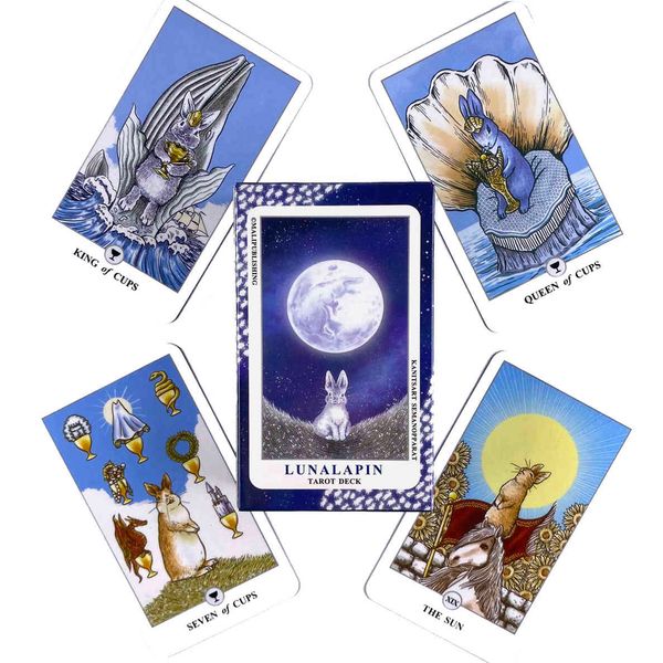 

luna lapin tarot deck leisure party table game fortune-telling prophecy oracles cards with guide book