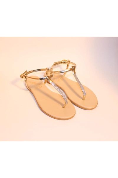 

sandals women's gold finger cross cubic zirconia, Black