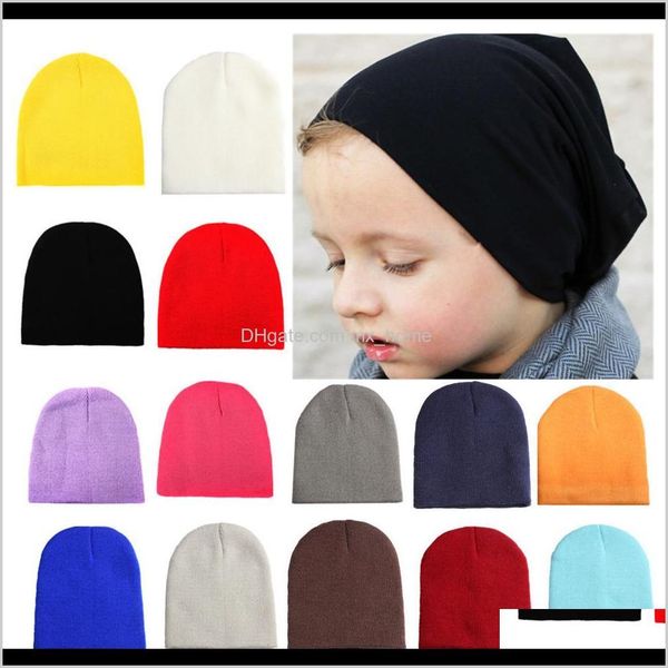 

caps hats accessories baby kids maternity drop delivery 2021 wool knitted solid color versatile autumn and winter warm ear protection baby h, Yellow