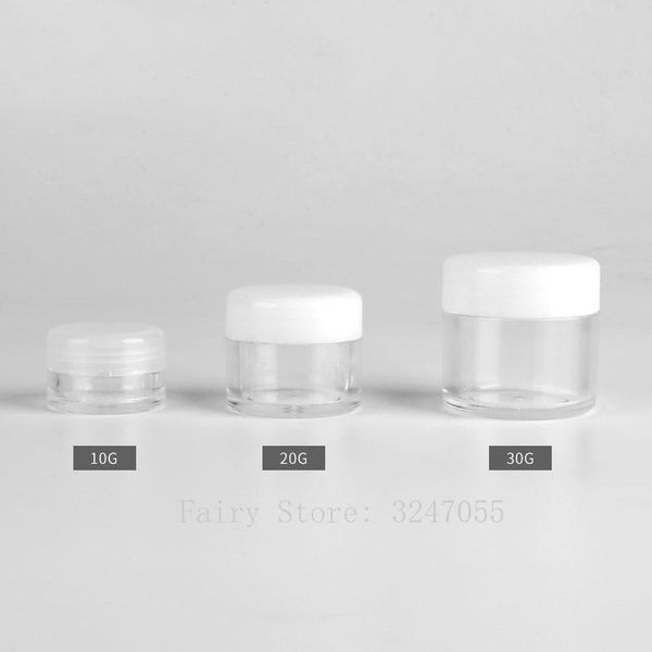 

storage bottles & jars 10g20g30g 50pcs/lot empty clear round cosmetic cream jar,diy as facial container, high grade eye refillable package
