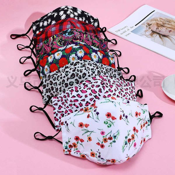 

straight winter warm and dustproof washable meltblown filter insert cotton pattern fashion cloth maskhigh quality