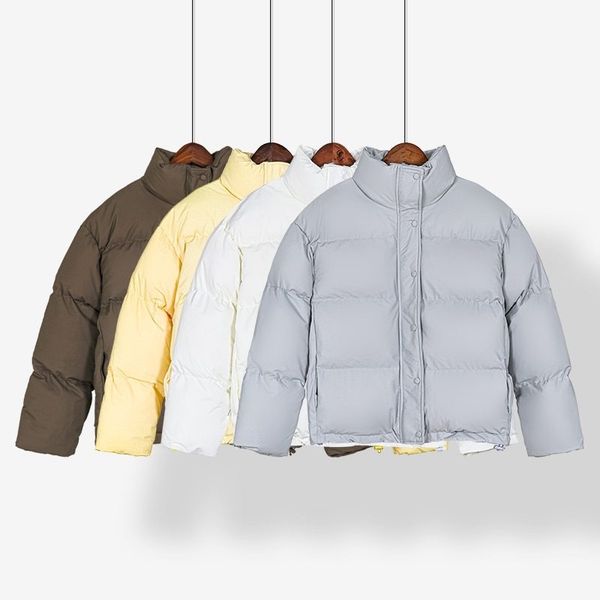 

ies autumn winter woman puffer jacket white coat female warm parkas outwear korean fashion clothes 210412, Black