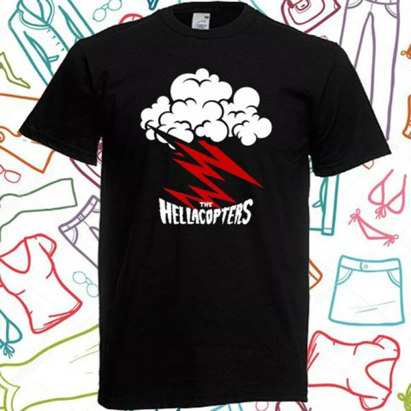 

the hellacopters logo men's black t-shirt size s to 3xl, White;black