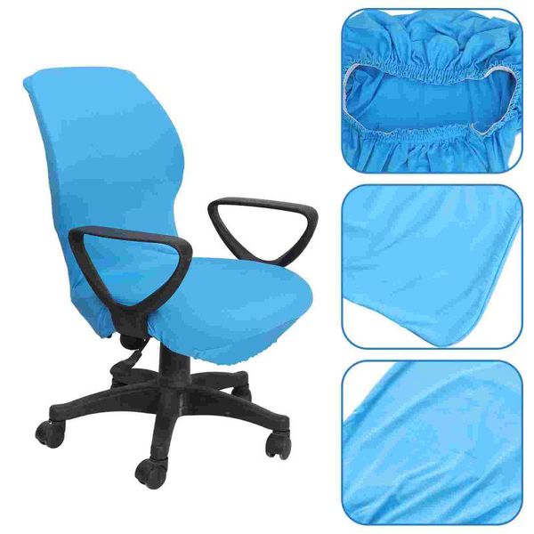 

chair covers rotating armchair slipcover removable stretch computer office cover protector in small size (blue)