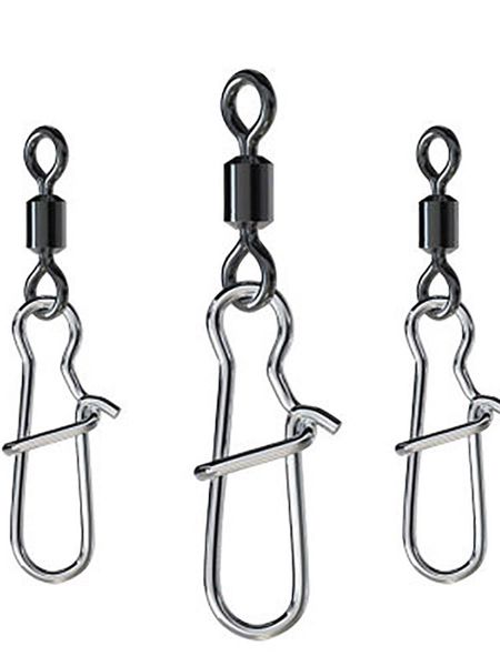 

fishing hooks eight ring connector 50pcs stainless steel snap rotary reinforced pin gear tackle accessories