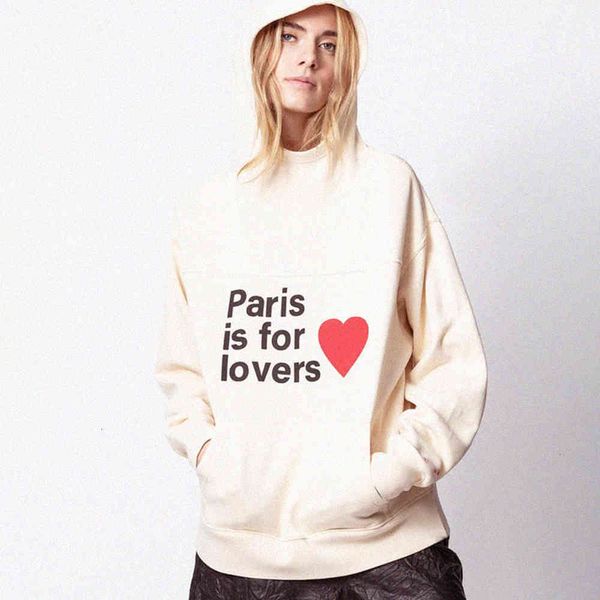 

women's hoodies & sweatshirts hoodies latter embroidery sweatshirt women red heart patten soft long sleeve pockets casual beige pullove, Black