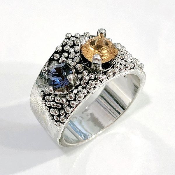

wedding rings classic vintage women zircon ring fashion lady engagement band jewelry for female friend party gift, Slivery;golden