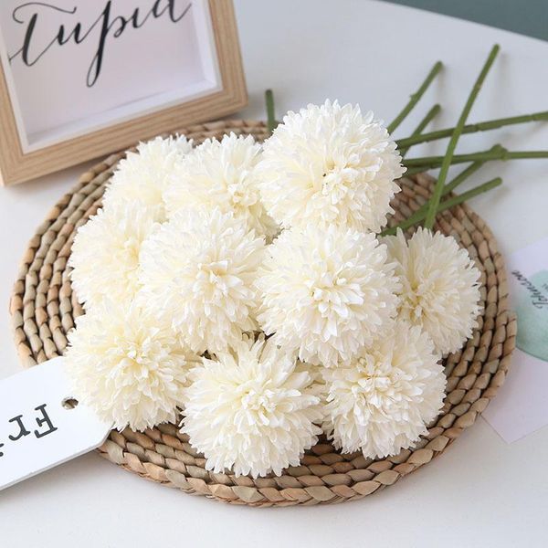 

1pcs artificial flowers hyacinth dandelion home decoration wedding simulation nw decorative & wreaths