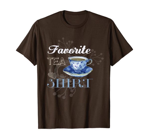 

this is my favorite tea shirt funny cute cup of tea t-shirt, White;black