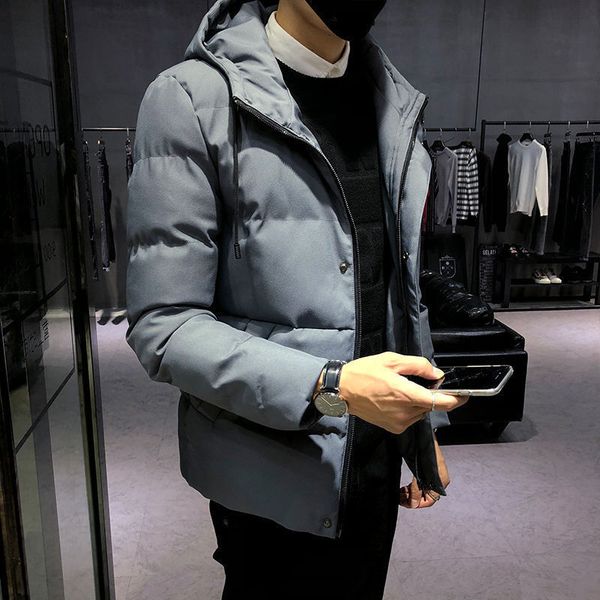 

men's down & parkas coat cotton padded jacket korean edition student men's clothing down short business k6ha, Black