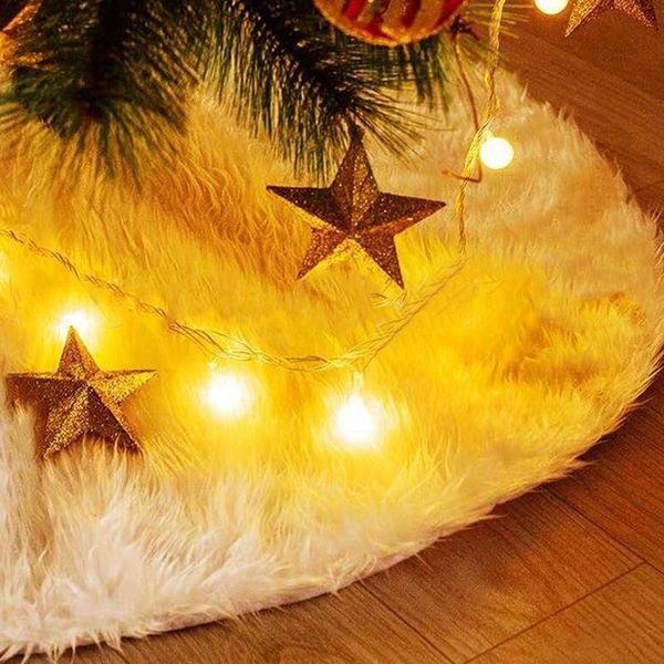 

christmas decorations tree skirt plush carpet merry ornaments year navidad home decoration