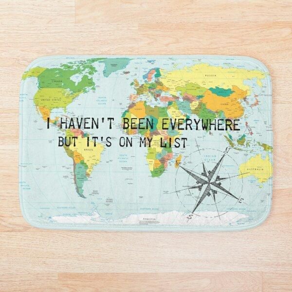 

bath mats i haven t been everywhere but it s on my list - travel quote mat bathroom set mirrofiber cartoon rug