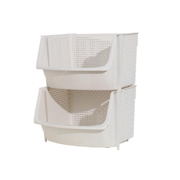 

kitchen storage basket plastic multi-functional hollow design vegetables fruit racks stackable organizer md7 baskets