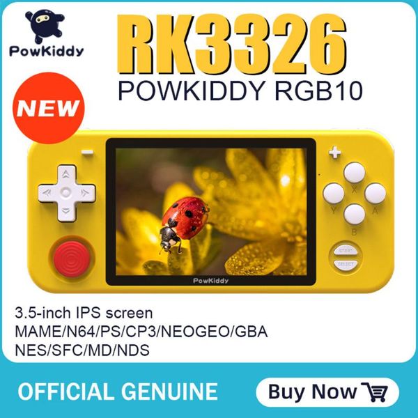 

powkiddy rgb10 retro game console handheld player portable pocket 4000 games 3.5inch ips screen players