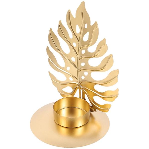 

creative leaf shape candle holder iron stick deskcandlestick ornament candles