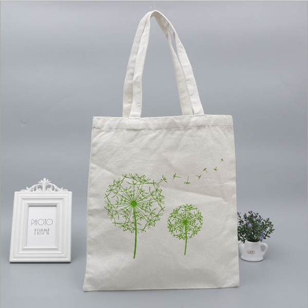 

gift wrap folding shopping bag eco-friendly reusable portable shoulder fashion dandelion pattern customizable logo advertising giftbag