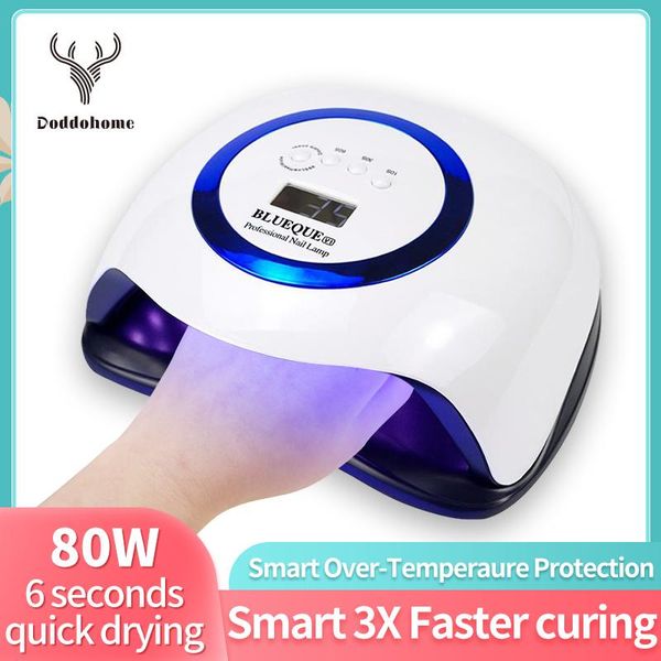 

nail dryers uv led lamp 80w dryer 42 leds for all gels polish lcd display drying nails manicure tools