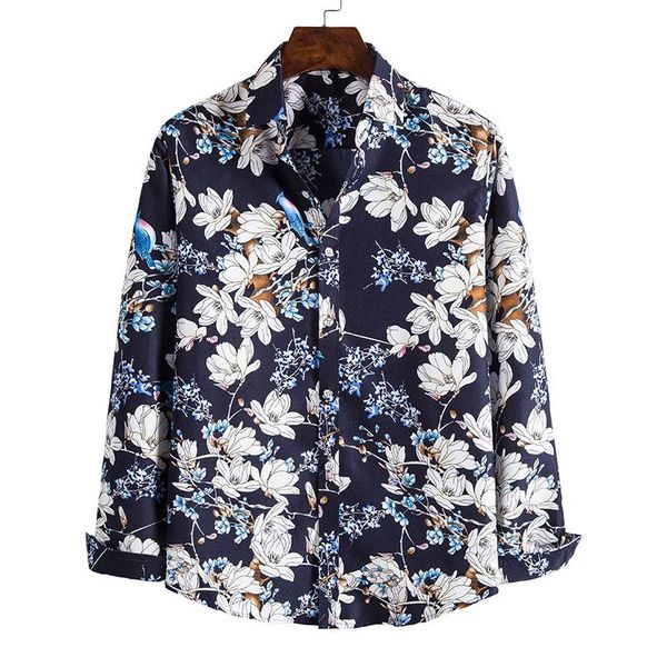 

men's casual shirts fall shirt long-sleeved printed -xxxl, White;black