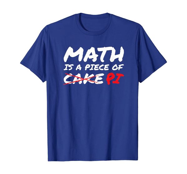 

math is a piece of pi not cake pi day funny gift t-shirt, White;black