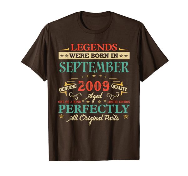 

Legends Were Born In SEPTEMBER 2009 10th Birthday Gifts Tee, Mainly pictures