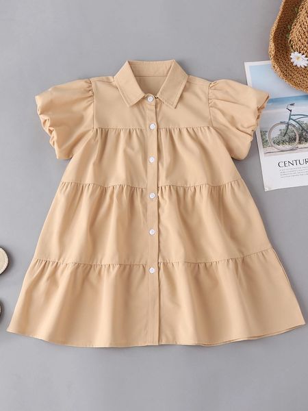 

toddler girls bishop sleeve shirt babydoll dress she, Red;yellow