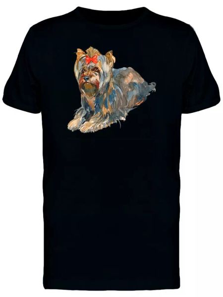 

yorkshire red bowtie painting tee men's -image by shutterstock, White;black