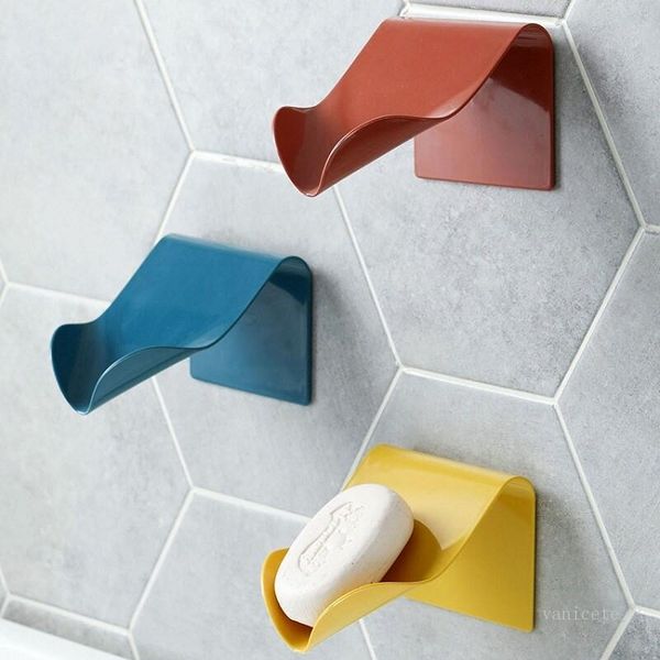 

kitchen bathroom accessories bath soap dishes drainer bathroom wall mounted adhesive soap rack stand storage drain rackd soaps holder t2i518