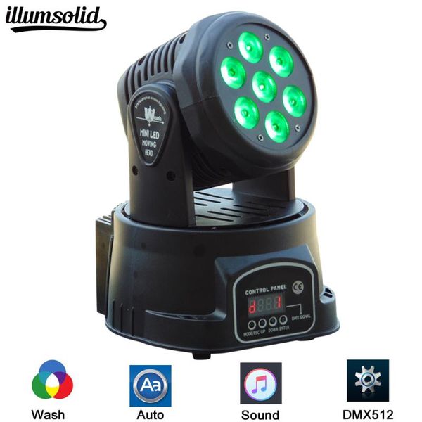 

effects arrival 7x12w rgbw led stage light moving head beam party dmx wash dj christmas sound active lighting