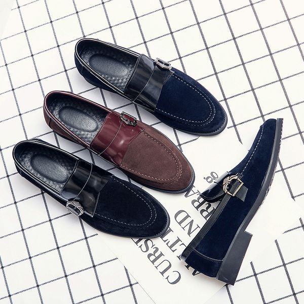 

wholesale men's dress trendy shoes spring and fall oxfords platform sneakers party lovers wedding business luxurys designers, Black