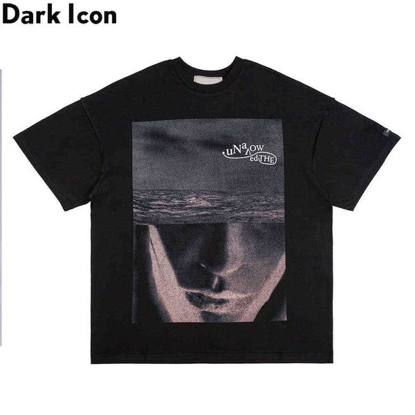 

contrasts hiphop t-shirt men women summer crew neck hipster tshirts for man black white tee shirt 210603, White;black