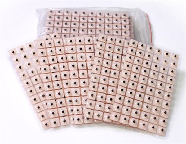 

wholesale 600 counts acupuncture vaccaria ear seeds disposable press multi-condition seed acupressure kit (10 sheets)