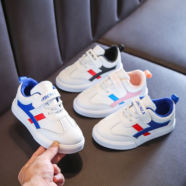 

sports shoes children's casual 2021 spring and autumn breathable student board boys' small white versatile girls', Black