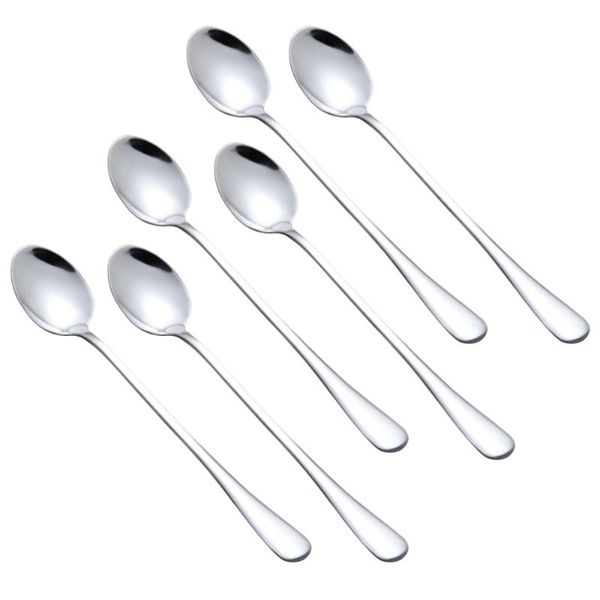 

spoons 6 pcs stainless steel coffee spoon tea cup tableware kitchen supplies
