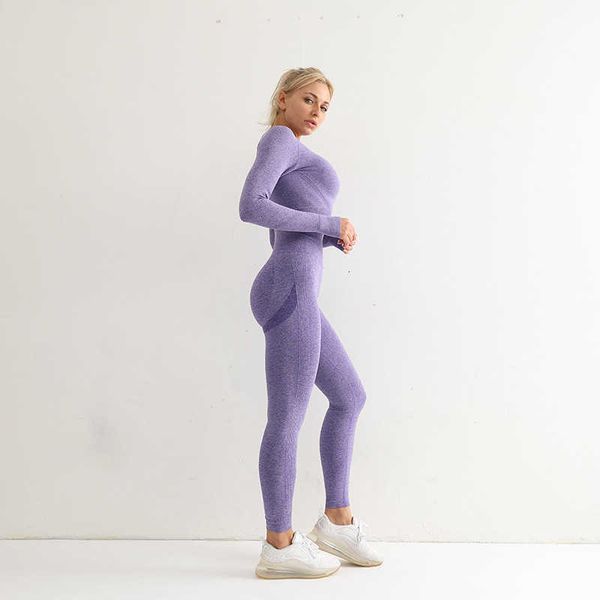 

seamls high waist hip pants tight sports et women's running fitns yoga suit, Gray